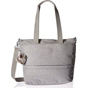 Kipling Tiffani Tote Slate Grey Crossbody Shoulder Bag Travel Commuter